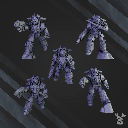 White Megalodon Clan Storm Squad With Jetpacks x5