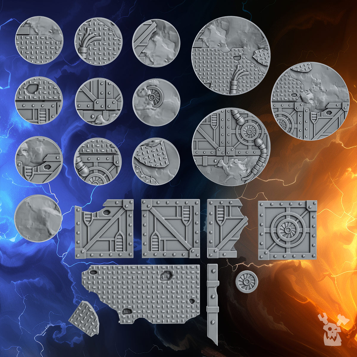 BASES AND BASE DECORATIONS SET (MILLENNIUM WARS) by DakkaDakka Store - Upgrade / Conversion Part