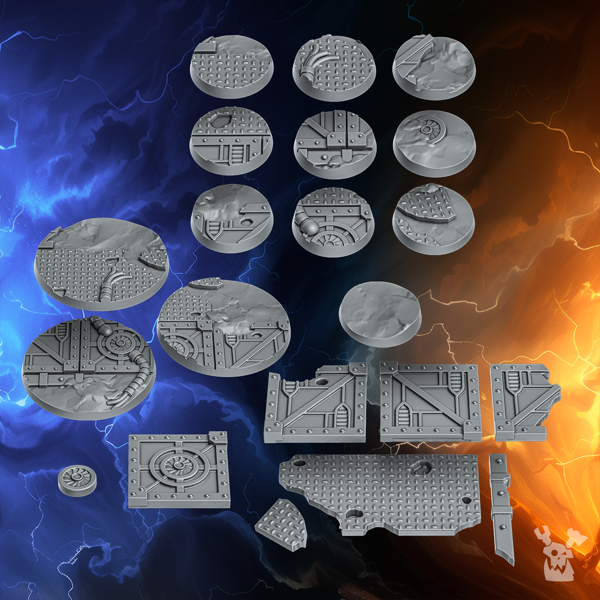 Alternate view of BASES AND BASE DECORATIONS SET (MILLENNIUM WARS) by DakkaDakka Store - Upgrade / Conversion Part