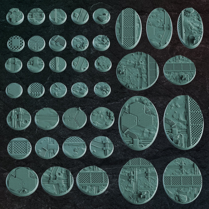 WAR FIELD THEME BASES PACK #3 x40 by DakkaDakka Store - Full Miniature / Model