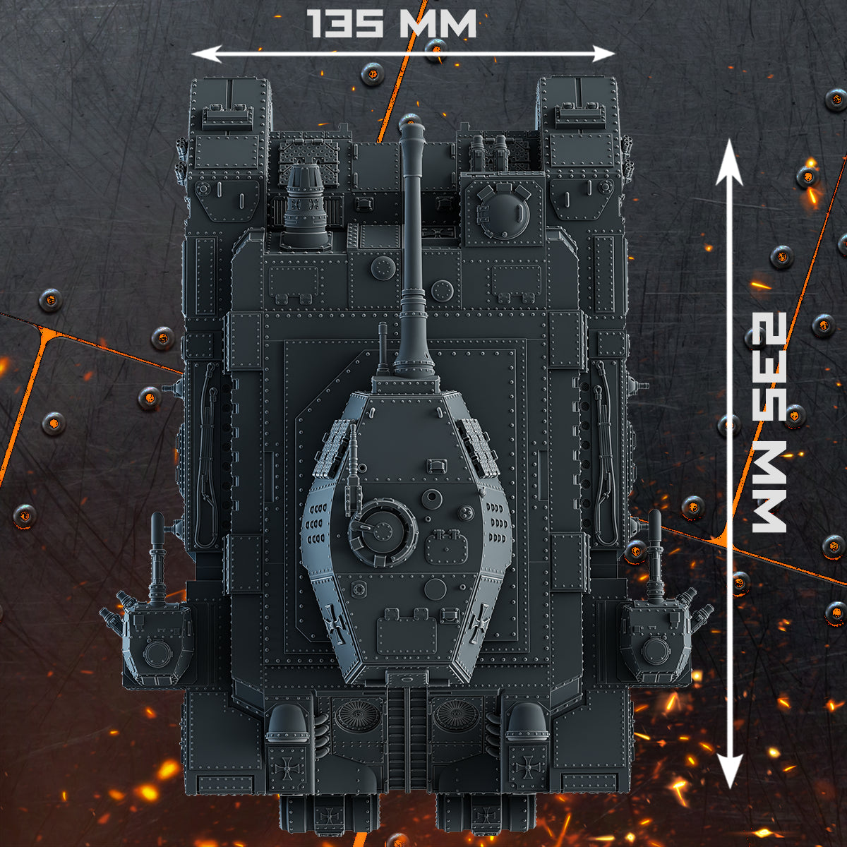 KOLOSSALE KAMPFPANZER - 1 HULL, 3 TURRETS, 8 GUNS