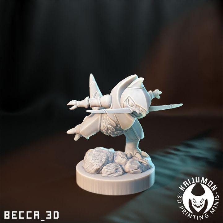 Kaijumon Axe Head Dragon / Tabletop Model / Miniature Figurine | Kaijumon (Haxorus)