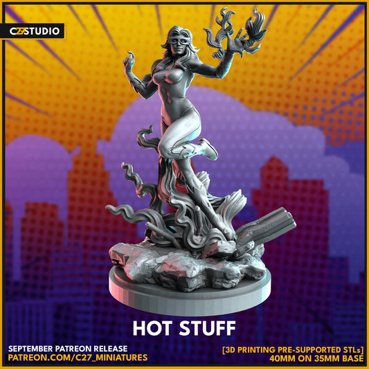 Hot Stuff - Crisis Protocol Proxy - Marvel Fan Art - 3d Printed TTRPG Miniature