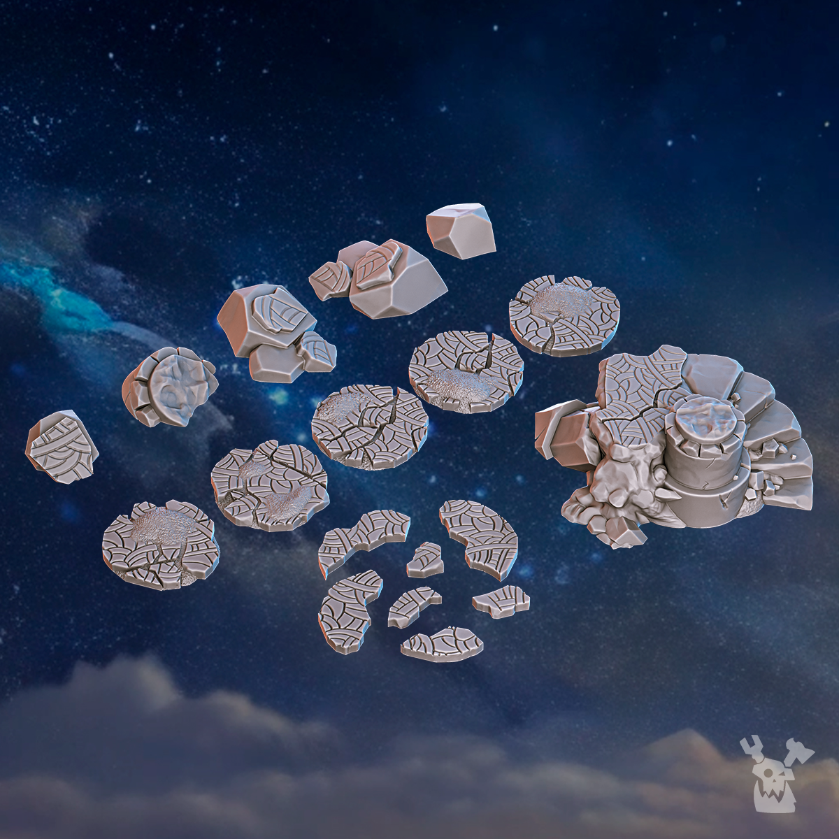Alternate view of BASE DECOR SET (STORMPRIDE SISTERS) by DakkaDakka Store - Full Miniature / Model