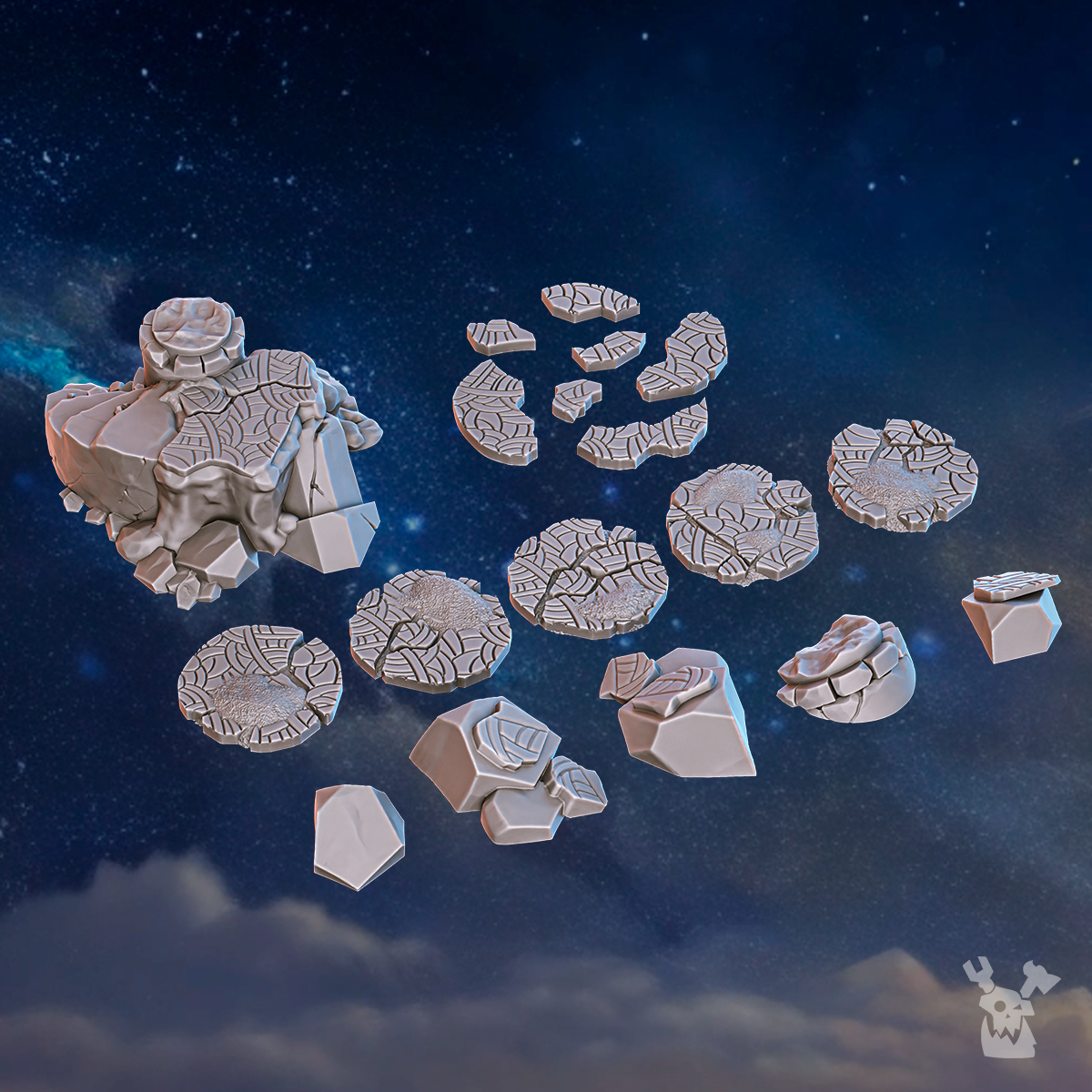 Alternate view of BASE DECOR SET (STORMPRIDE SISTERS) by DakkaDakka Store - Full Miniature / Model
