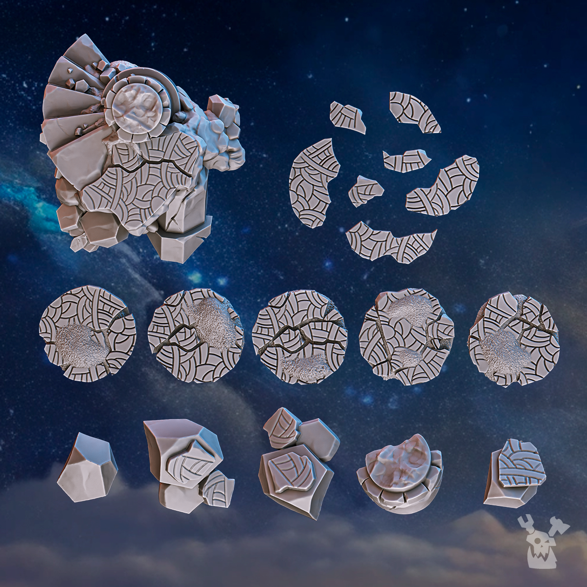 BASE DECOR SET (STORMPRIDE SISTERS) by DakkaDakka Store - Full Miniature / Model