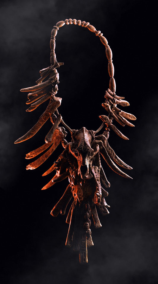 BFG - Omari - Addon - Bone Necklace - 1.12 Scale | Sculpt | Black forge Games