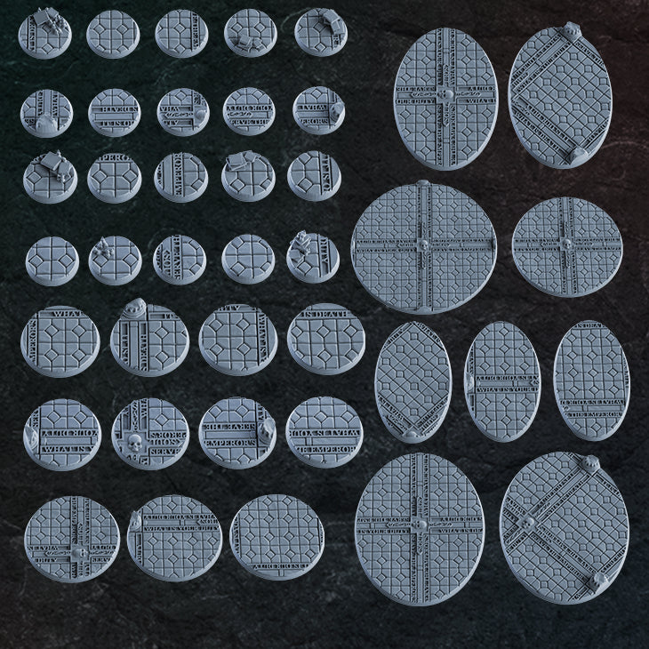 RELIGIOUS TEMPLE BASES PACK #1 x40 by DakkaDakka Store - Full Miniature / Model