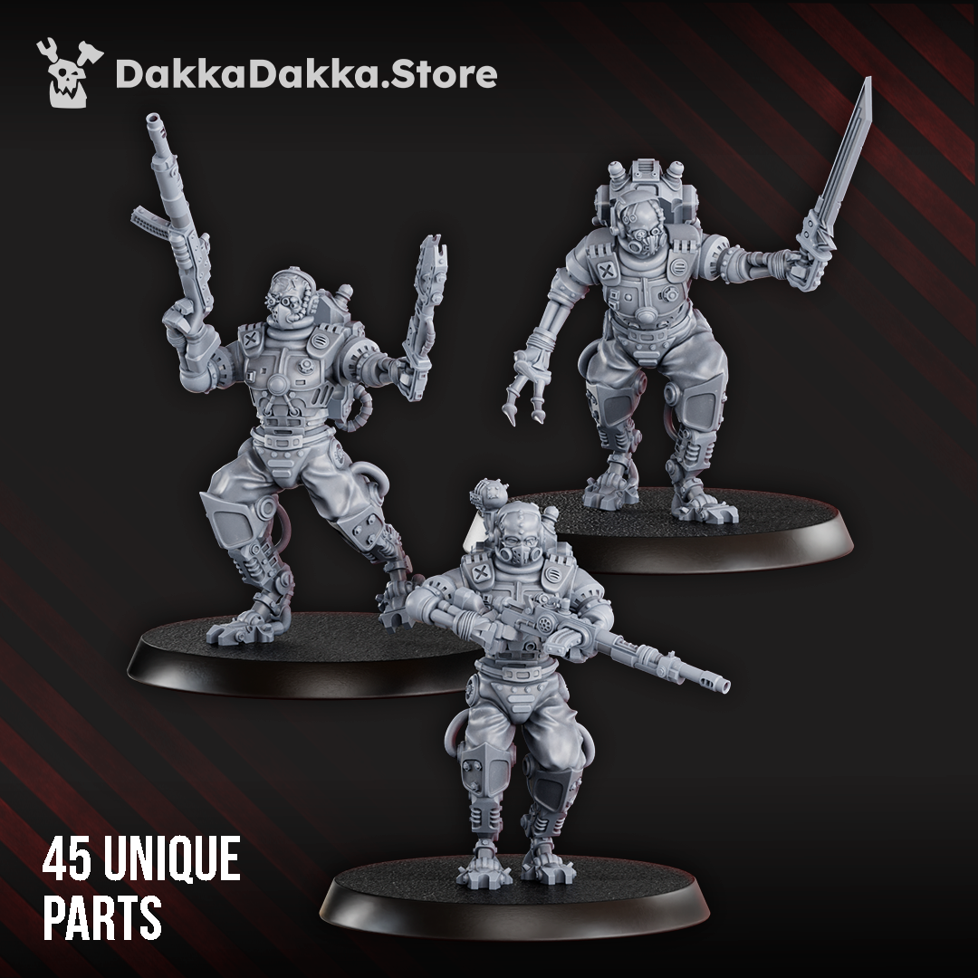 Alternate view of MACHINE CULT STALKERS AND INFILTRATORS ASSEMBLY KIT by DakkaDakka Store - Full Miniature / Model