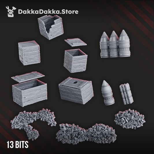 STUFF FOR TERRAIN: SHELLS, BOXES, PROJECTILES