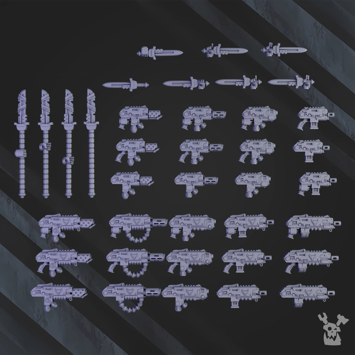 Alternate view of BULLWHIP CLAN WARRIORS (BUILD-KIT) by DakkaDakka Store - Full Miniature / Model