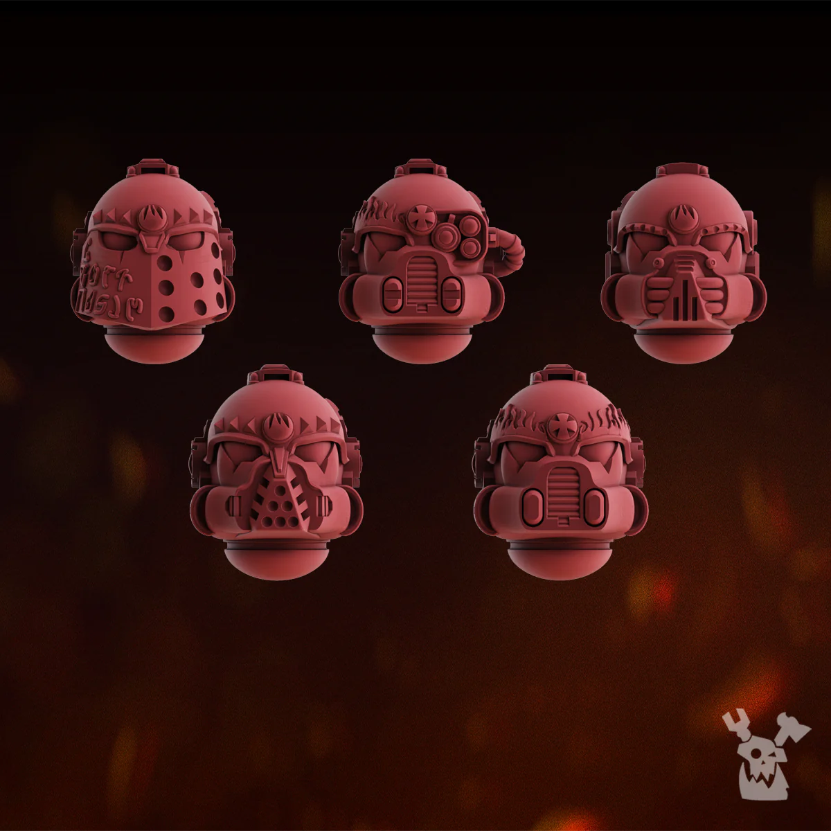 Fire Preachers Heads Set x5 #2