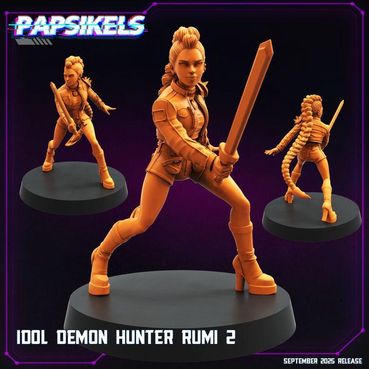K Pop Demon Hunters / Tabletop Model / Wargaming Miniature | Papsikels