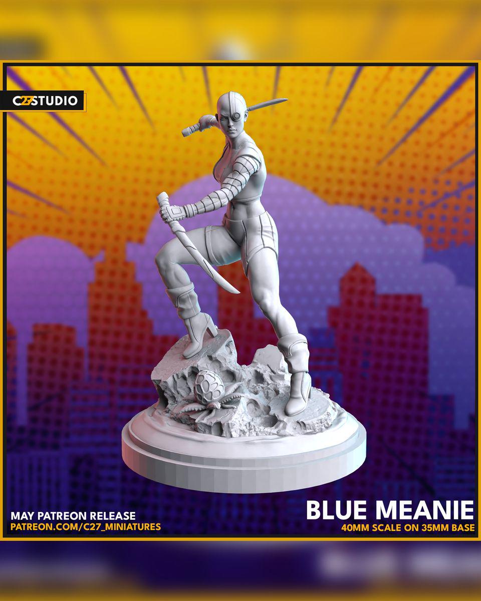 Blue Meanie- Crisis Protocol Proxy - Marvel Fan Art - 3d Printed TTRPG Miniature