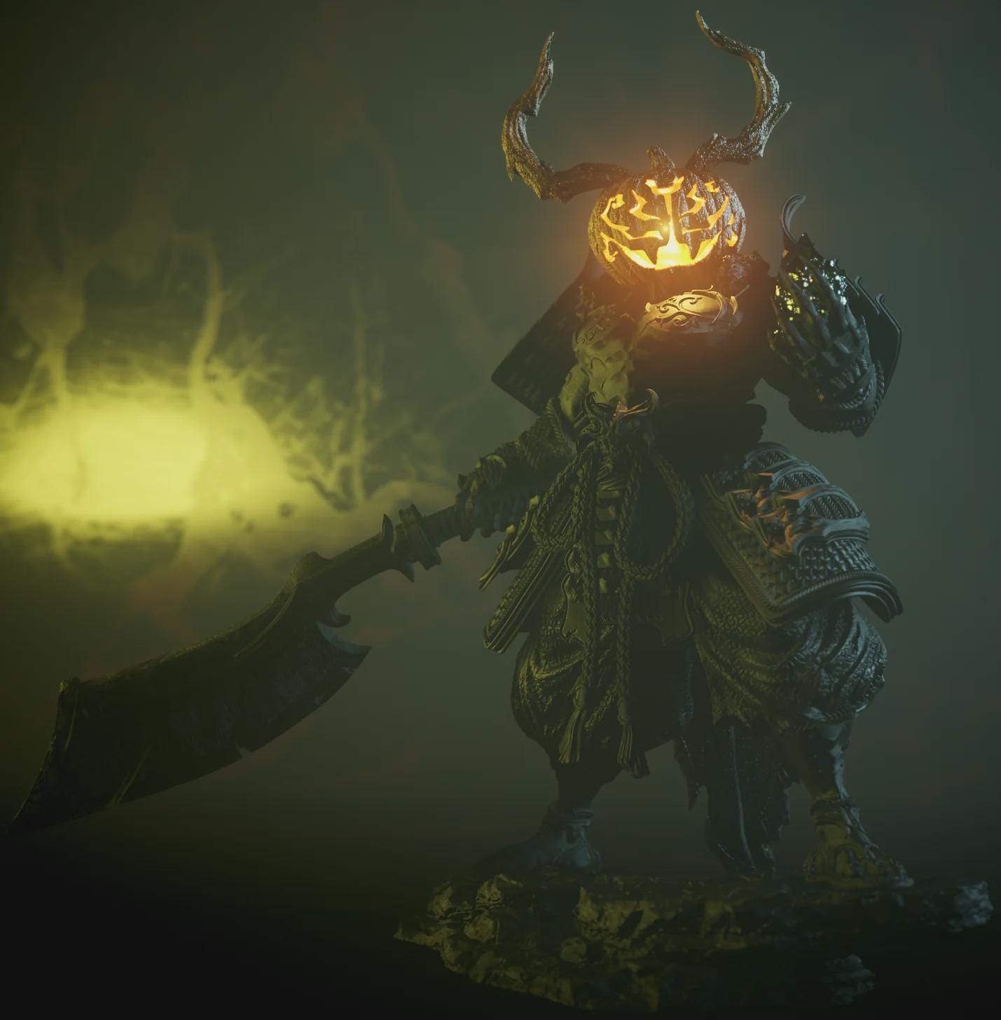BFG - Voljaryk Pumpkin Head Addon | Sculpt | Black forge Games