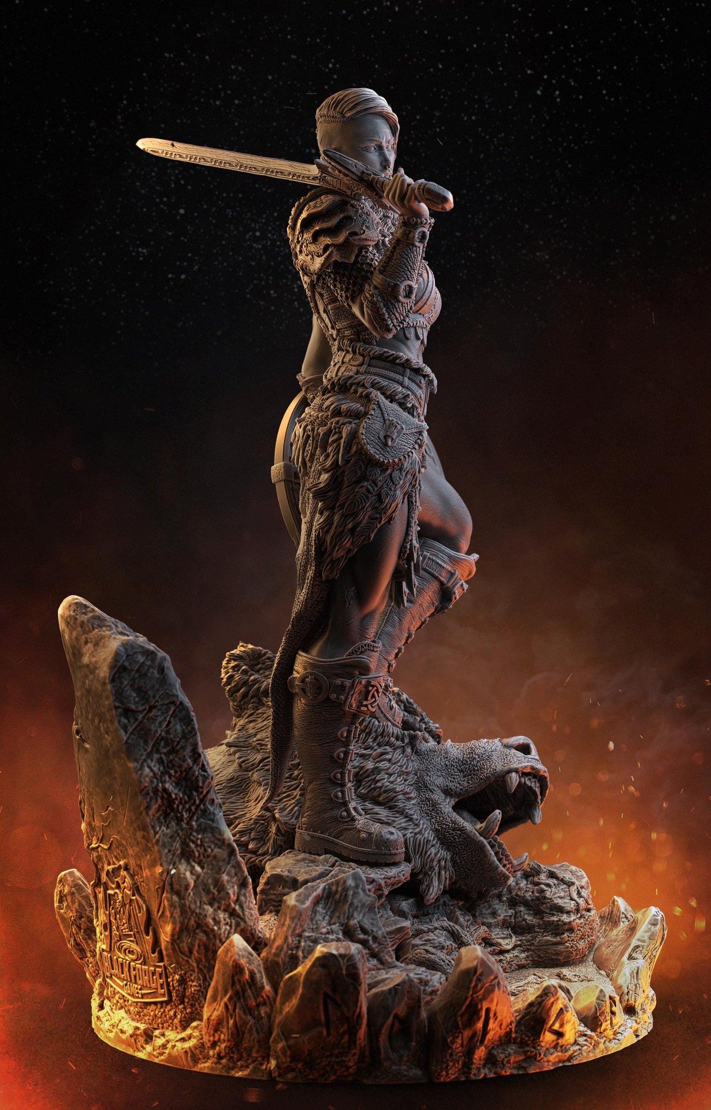 BFG - Ellika - The Undefeated - 1.12 Scale V2 | Sculpt | Black forge Games
