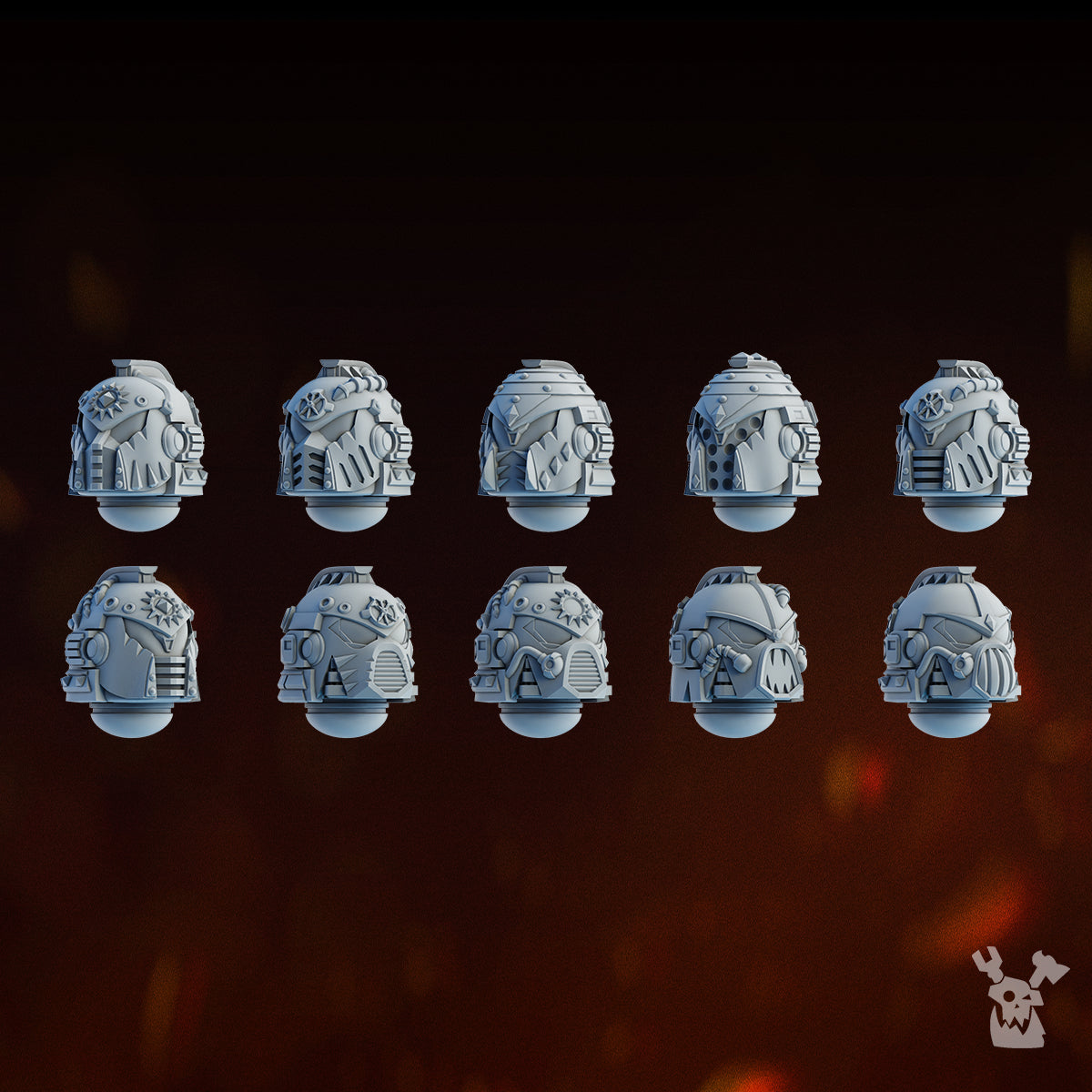 CARNAGE REAPERS HEADS SET x10
