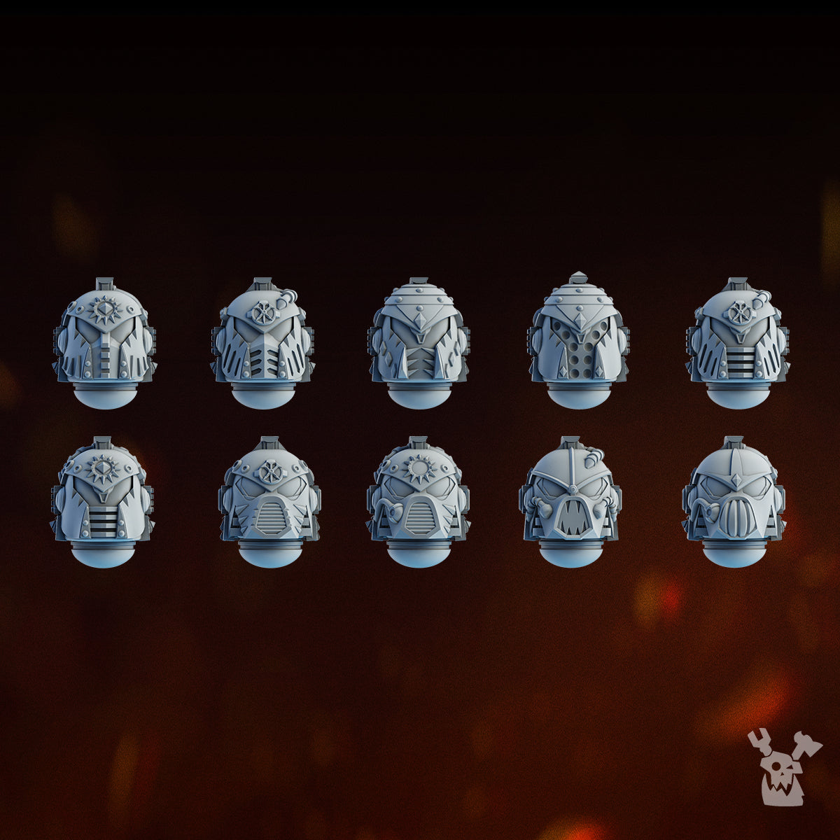 CARNAGE REAPERS HEADS SET x10