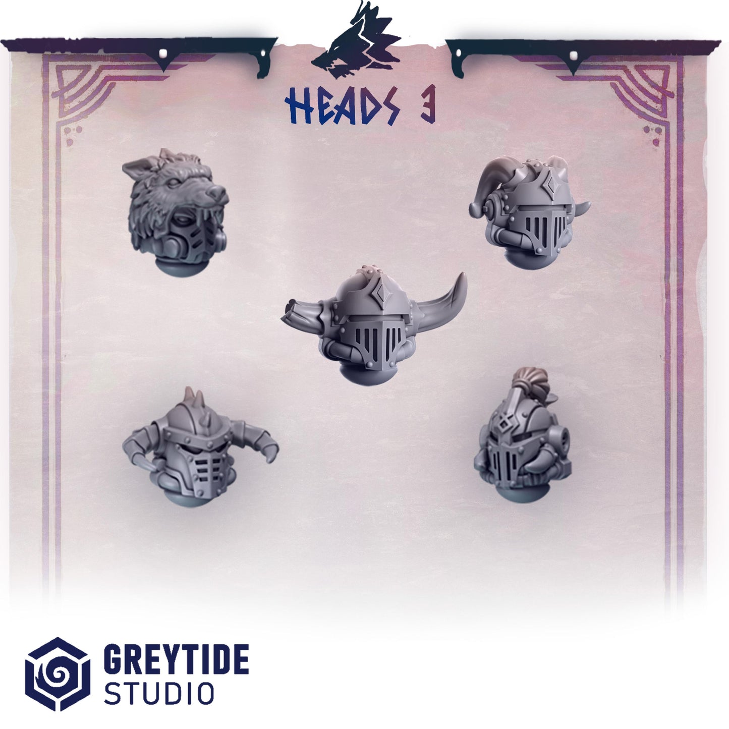 Heads 3 | Primal hounds | Greytide Studio