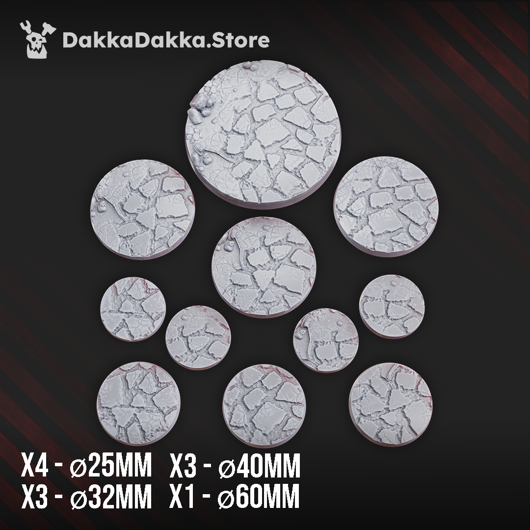DECORATIVE BASES "FLAT STONE" SET by DakkaDakka Store - Full Miniature / Model