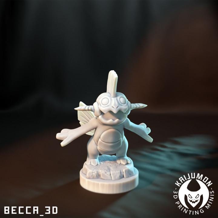 Kaijumon Salamander/ Tabletop Model / Miniature Figurine | Kaijumon (mudkip)