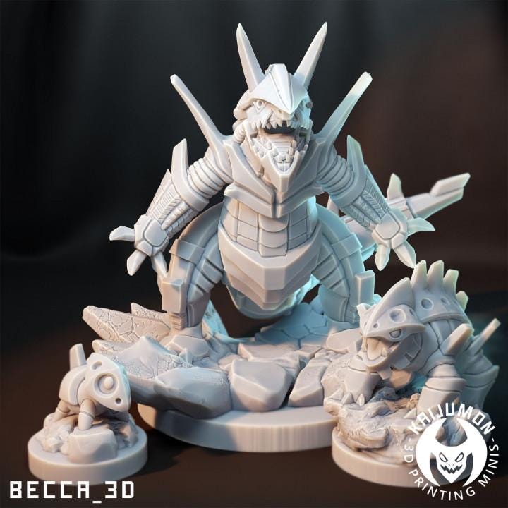 Kaijumon Mega Mechazon/ Tabletop Model / Miniature Figurine | Kaijumon