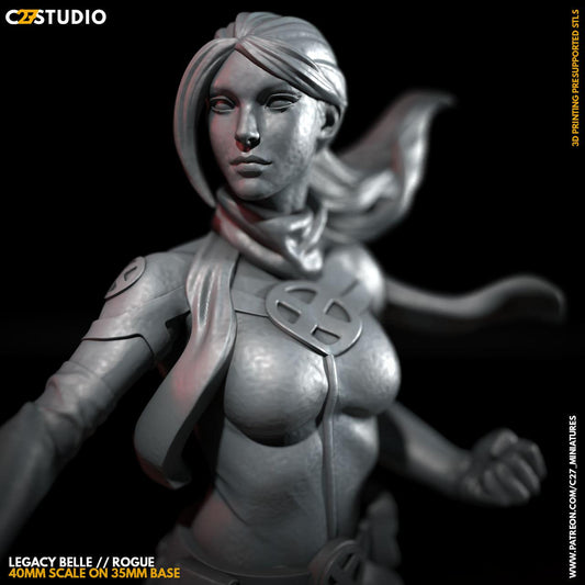 Legacy Belle - Crisis Protocol Proxy - Marvel Fan Art - 3d Printed TTRPG Miniature