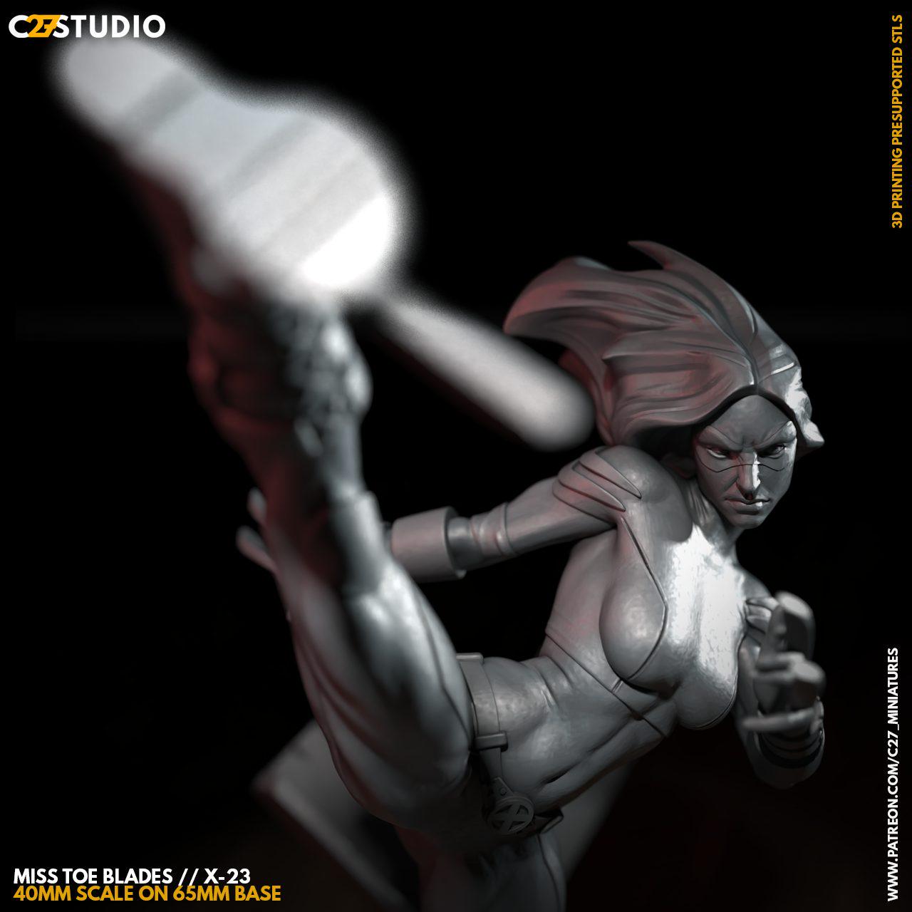 Miss Toe Blades - Crisis Protocol Proxy - Marvel Fan Art - 3d Printed TTRPG Miniature