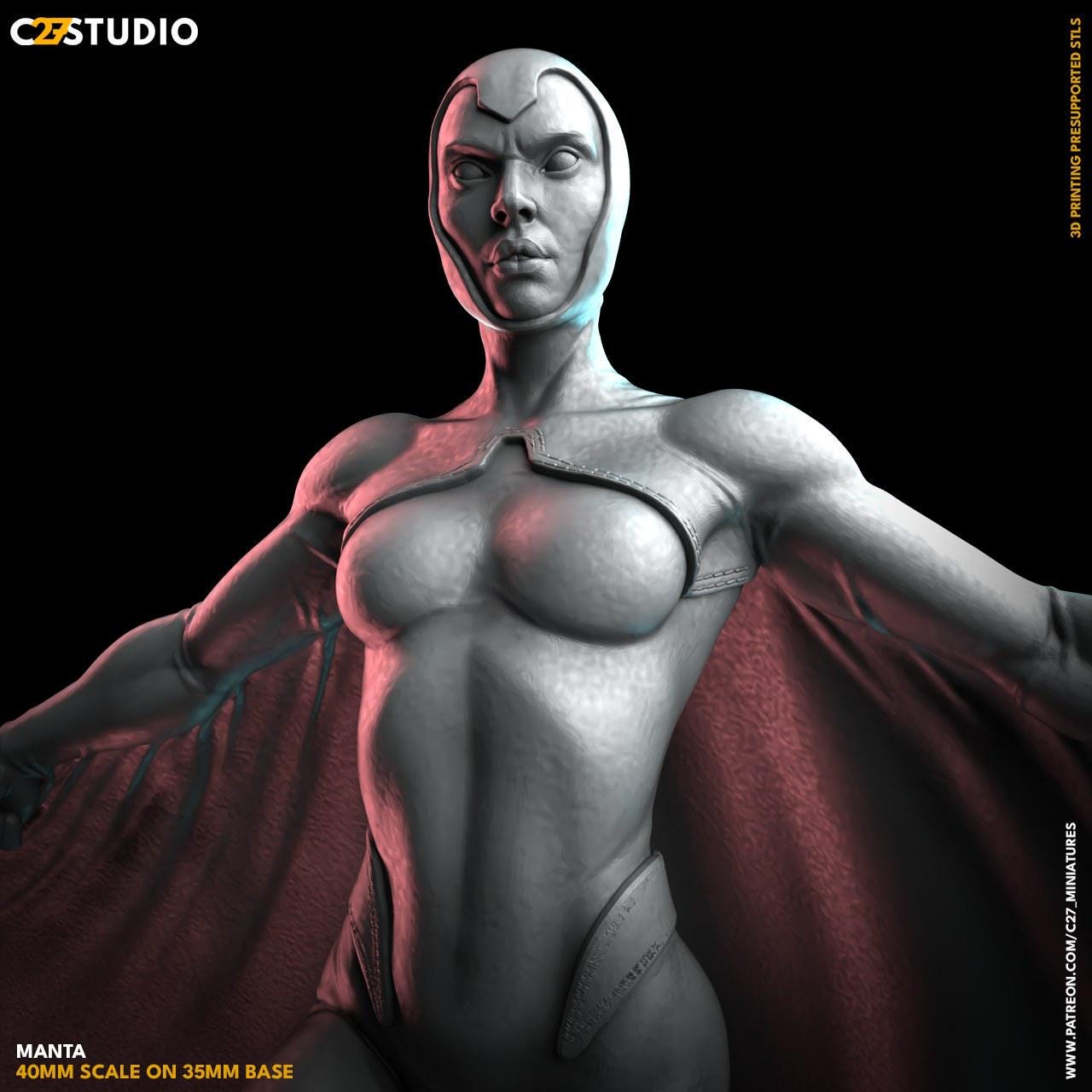 Womanta - Crisis Protocol Proxy - Marvel Fan Art - 3d Printed TTRPG Miniature