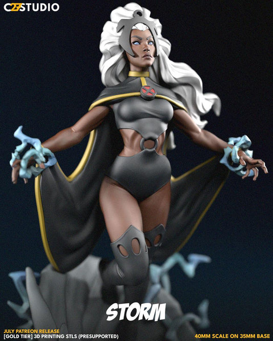 Both Hurriqueen - Crisis Protocol Proxy - Marvel Fan Art - 3d Printed TTRPG Miniature