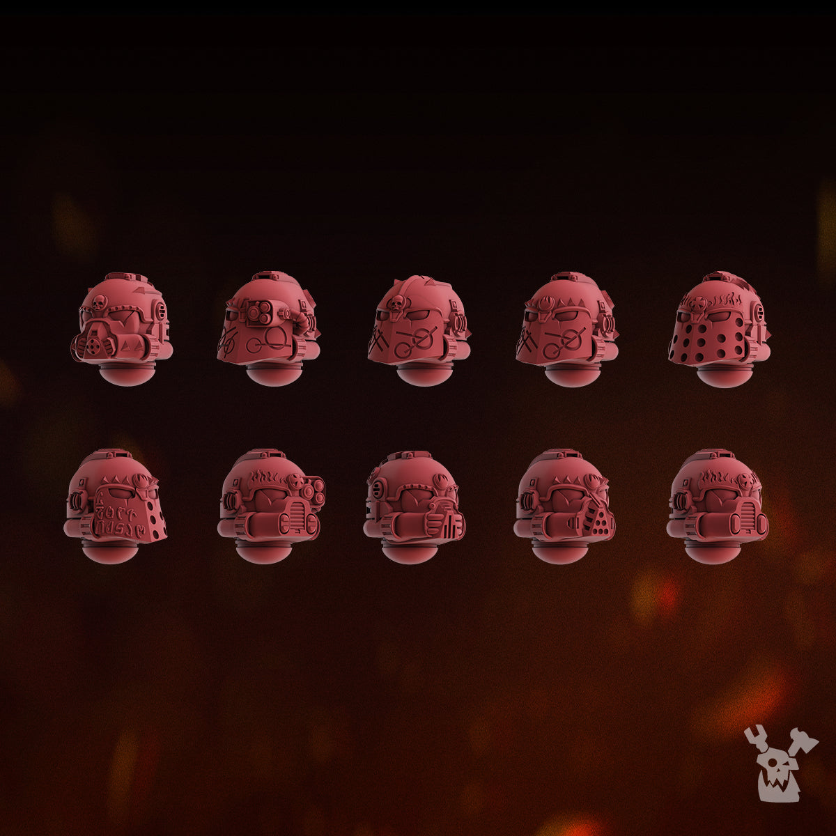 FIRE PREACHERS HEADS SET x10