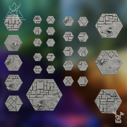GOTHIC HORROR HEX BASES SET X116