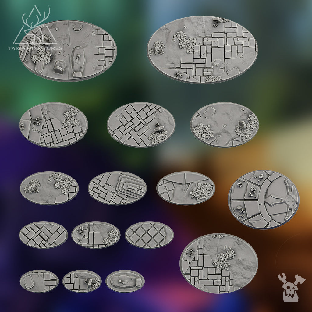 GOTHIC HORROR OVAL BASES X64 by DakkaDakka Store - Full Miniature / Model