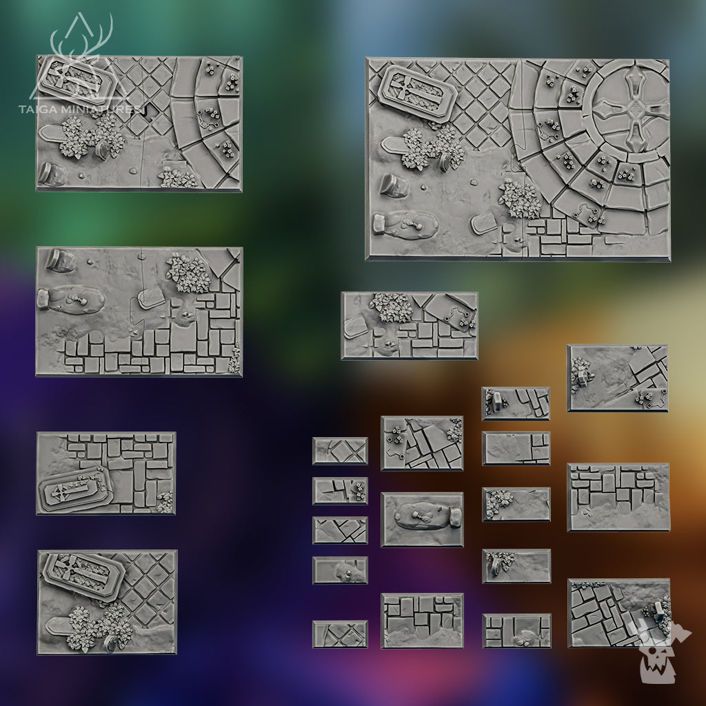 GOTHIC HORROR RECTANGULAR BASES X88 by DakkaDakka Store - Full Miniature / Model
