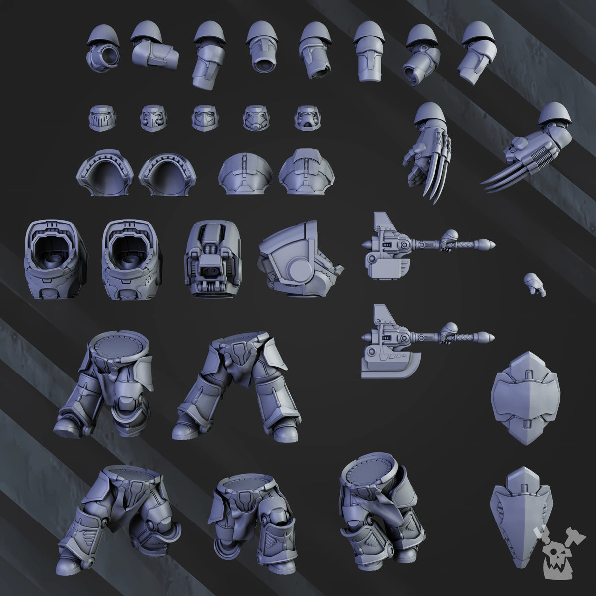 Alternate view of HEAVY KNIGHTS OF THE GOLDEN PAVISE by DakkaDakka Store - Full Miniature / Model