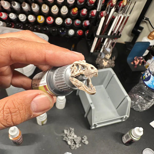 Trex Skull Swatch Caps paint bottle toppers