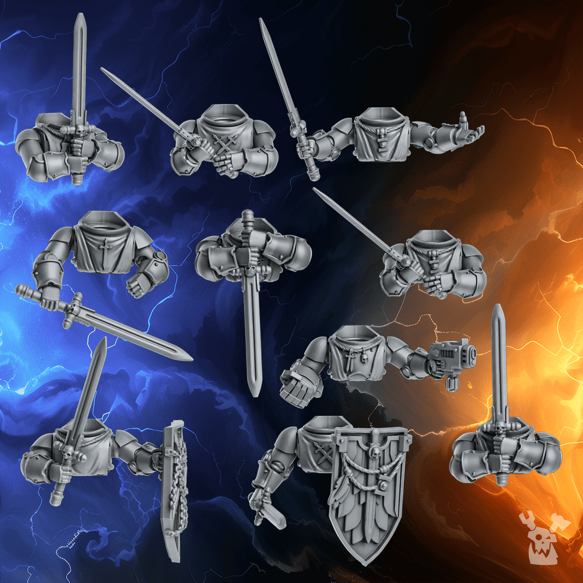 Alternate view of KNIGHTS OF THE CIRCLE EASY-TO-BUILD SQUAD X10 (MILLENNIUM WARS) by DakkaDakka Store - Full Miniature /…