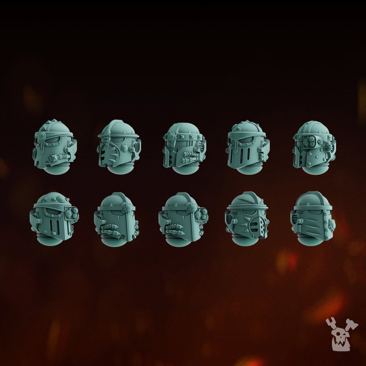 LUNAR KNIGHTS HEADS SET x10