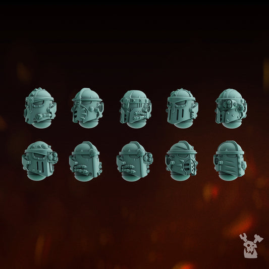 LUNAR KNIGHTS HEADS SET x10