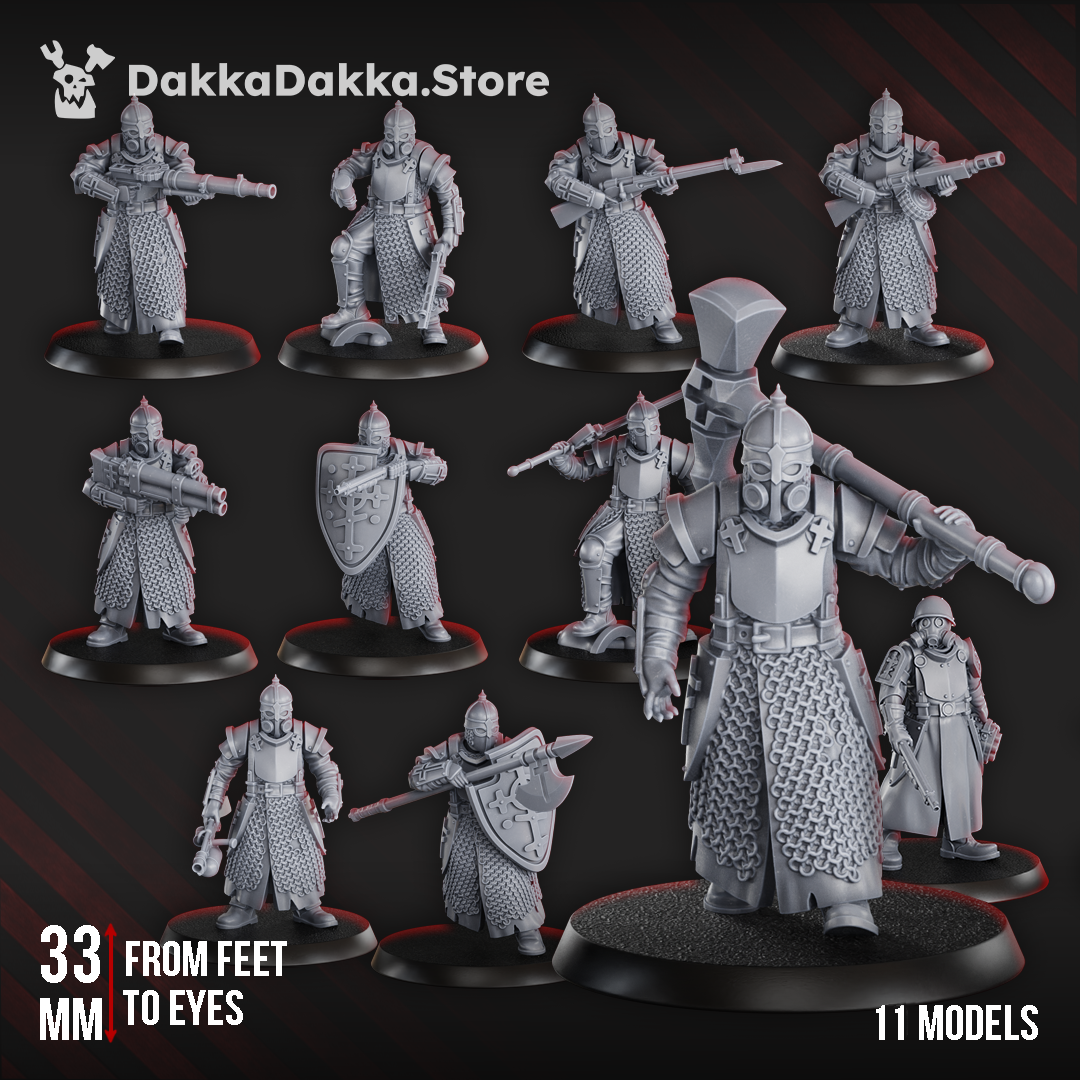 Holy Steel Battalion x10 by DakkaDakka Store - Full Miniature / Model