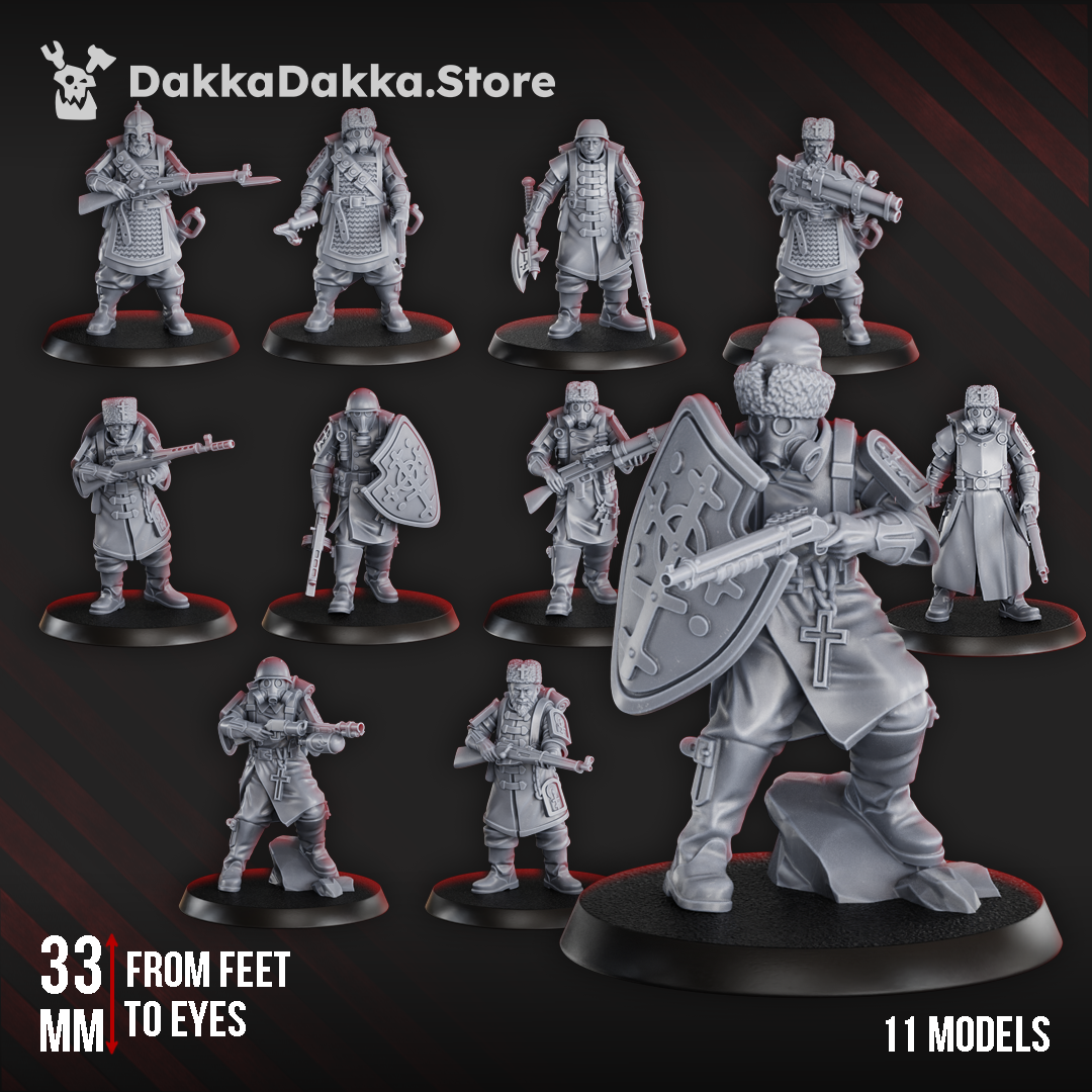 Red Druzhina Squad x10 by DakkaDakka Store - Full Miniature / Model