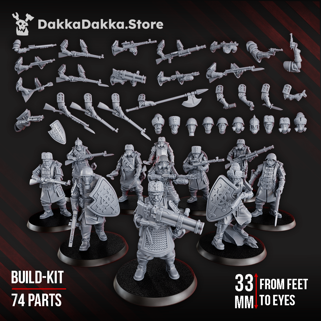 Red Druzhina (build-kit) by DakkaDakka Store - Full Miniature / Model