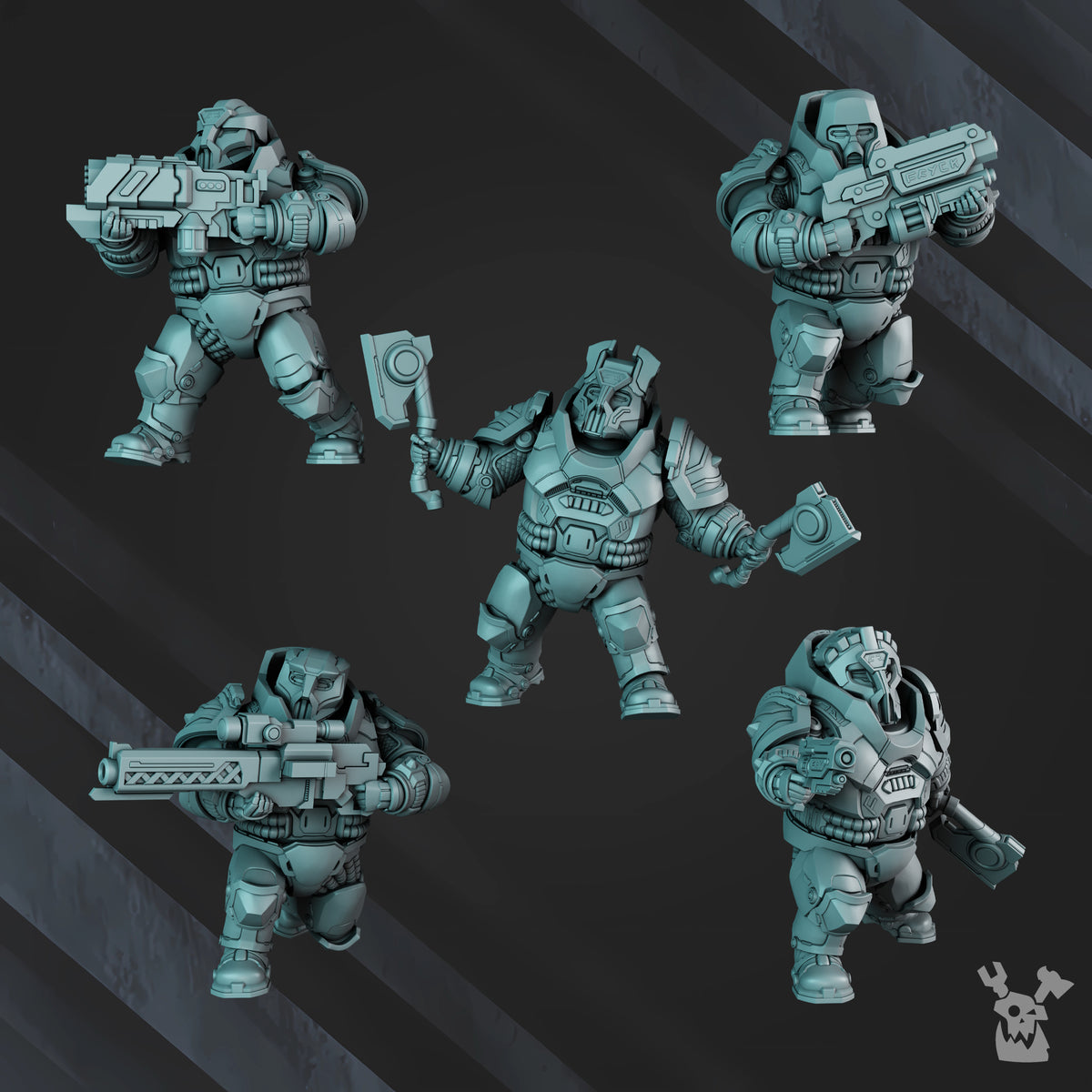 Alternate view of NIBELUNG WARRIORS (BUILD KIT) by DakkaDakka Store - Full Miniature / Model