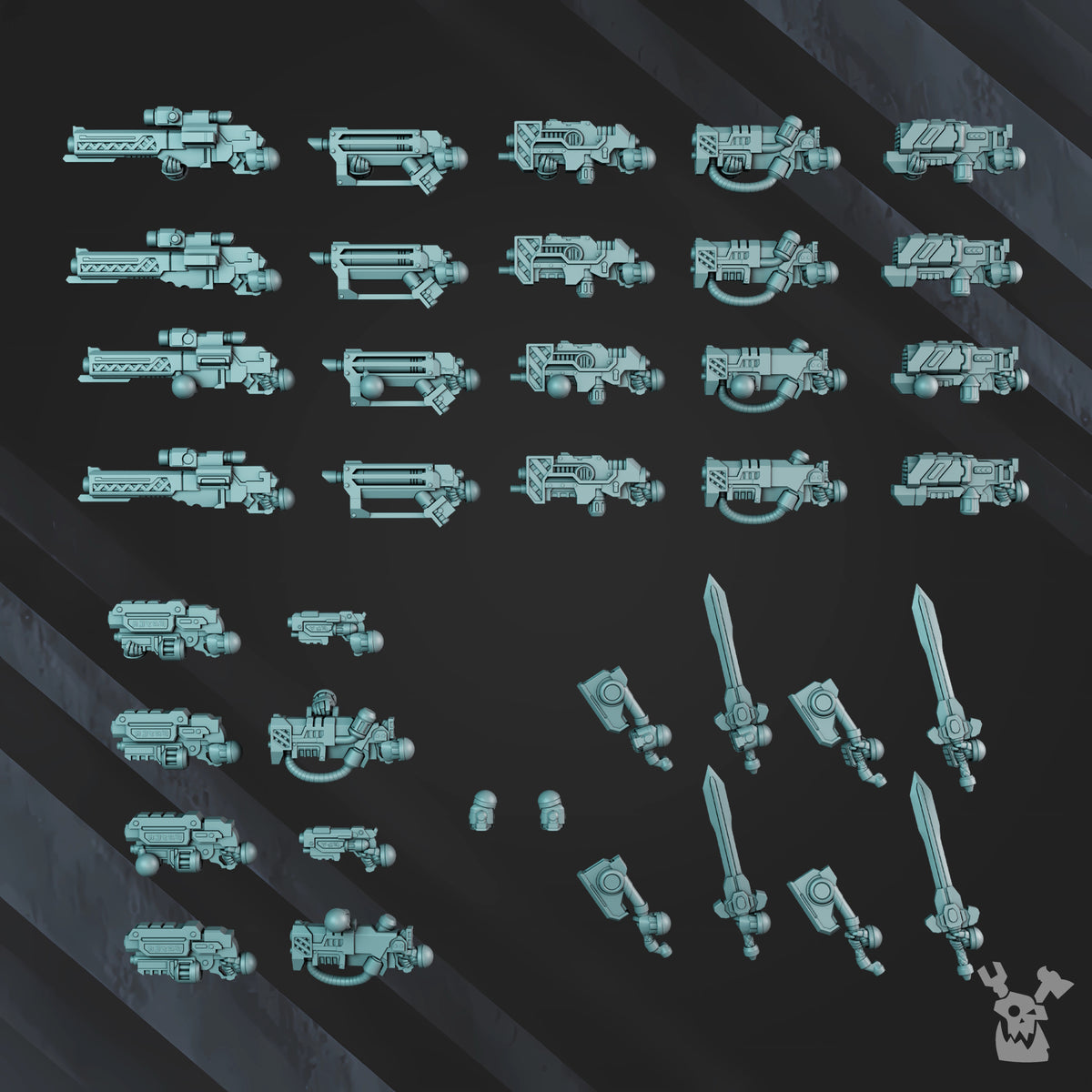 Alternate view of NIBELUNG WARRIORS (BUILD KIT) by DakkaDakka Store - Full Miniature / Model