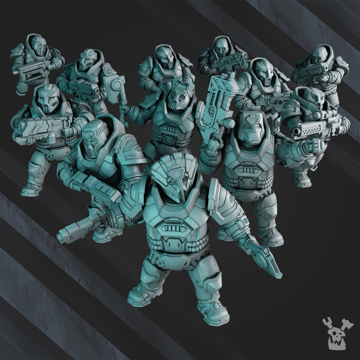 NIBELUNG WARRIORS SQUAD (PRE-ASSEMBLED) by DakkaDakka Store - Full Miniature / Model
