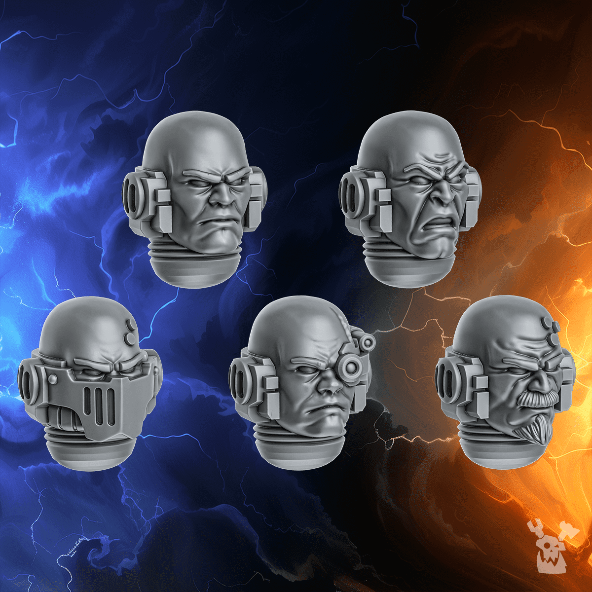 OPEN HEADS (MILLENNIUM WARS) by DakkaDakka Store - Head / Helmet