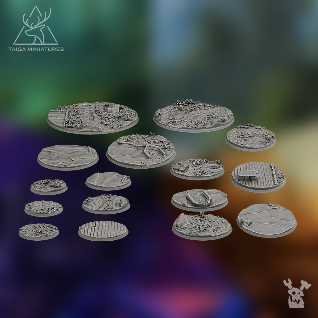 PIRATE ISLAND OVAL BASES X64 by DakkaDakka Store - Full Miniature / Model