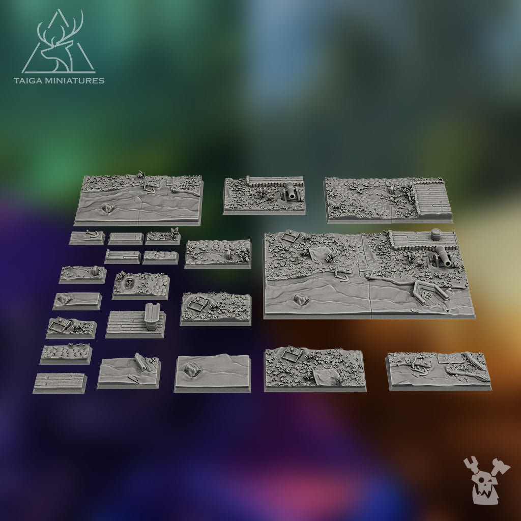 Alternate view of PIRATE ISLAND RECTANGULAR BASES X88 by DakkaDakka Store - Full Miniature / Model