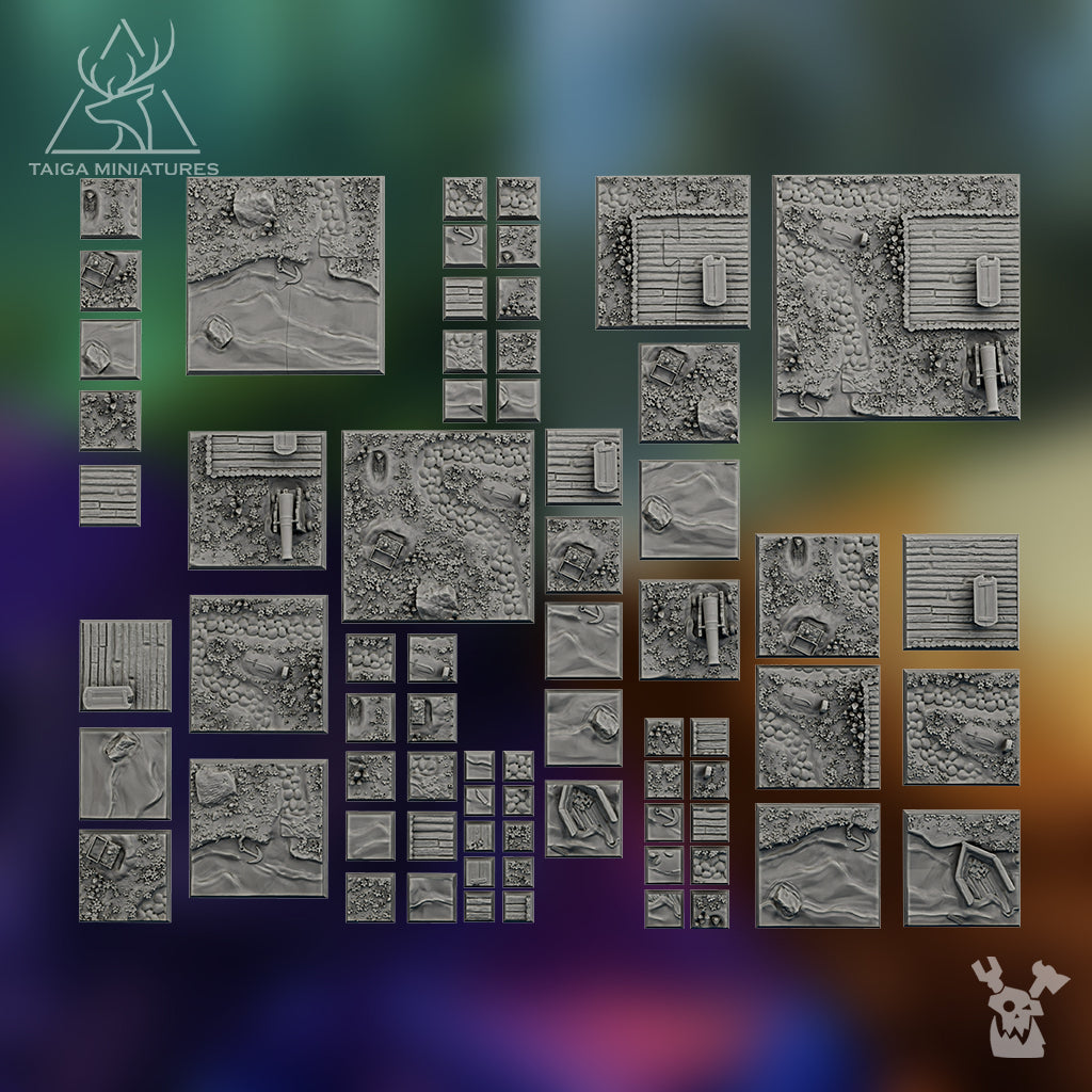 PIRATE ISLAND SQUARE BASES SET X276 by DakkaDakka Store - Base / Basing