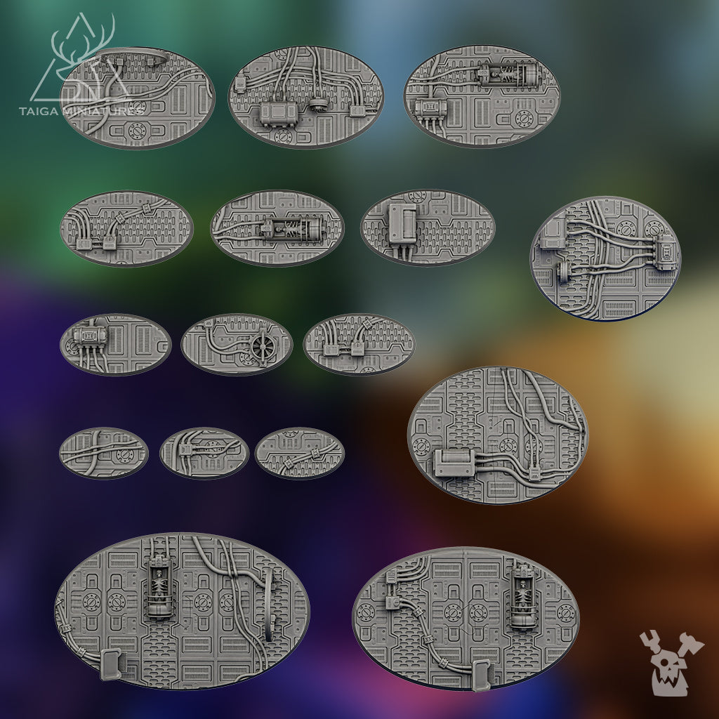 SCI-FI OVAL BASES X64 by DakkaDakka Store - Full Miniature / Model